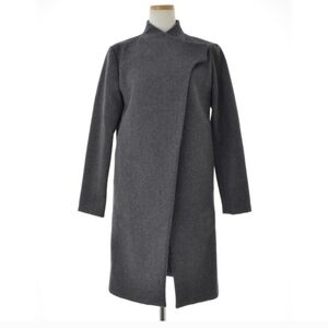NEW Kate Spade Saturday Gray Wool Blend Pea Coat Snap Button Chest Closure